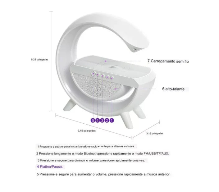 Speaker G Speaker Smart Station Rgb Led Charger Induction Luminaire