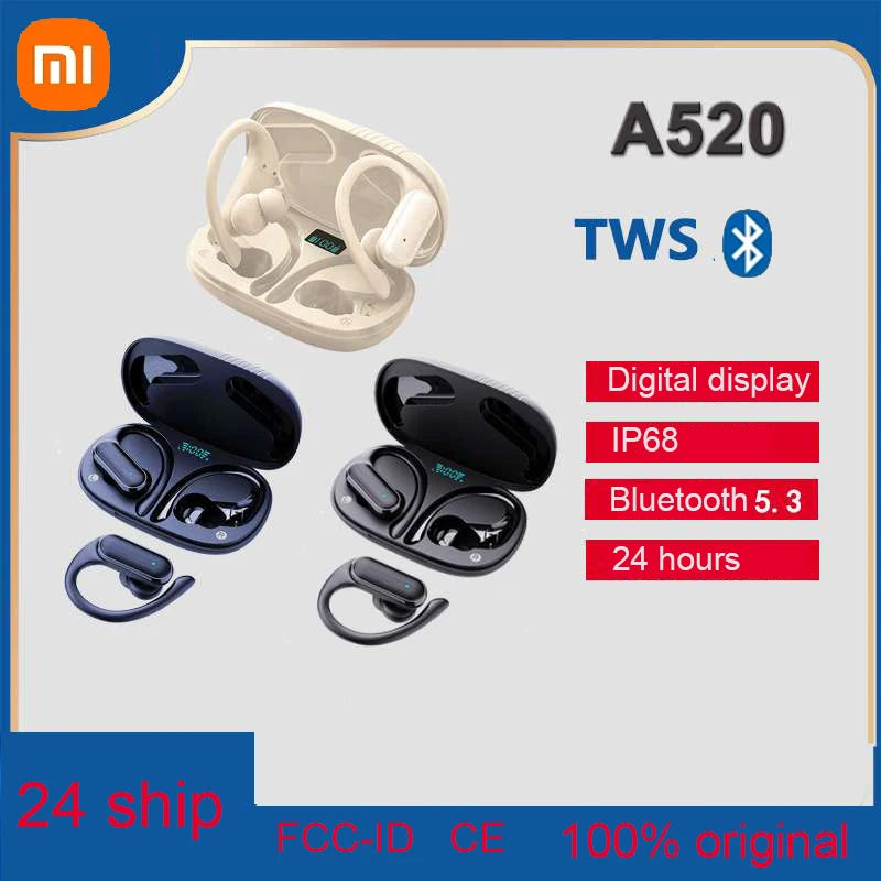 Xiaomi A520 Touch Control Bluetooth 5.3 HiFI Stereo Waterproof Earphone TWS Earphone Wireless Sports Earphone with Microphone