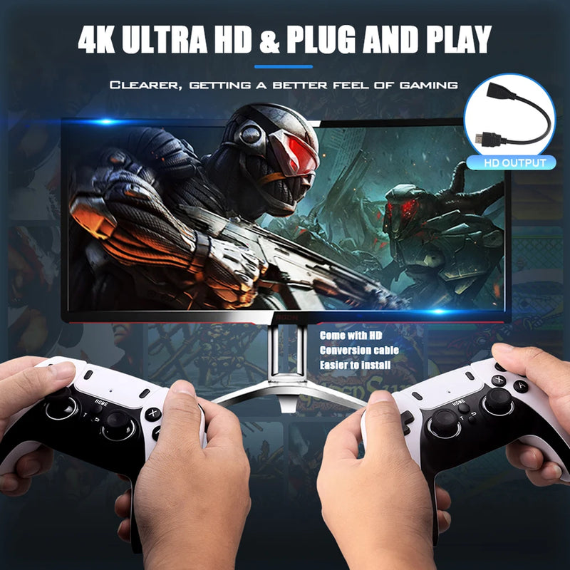 M15 Game Stick Mini TV Handheld Game Classic 4K Retro Game Wireless Controllers HD Output Gaming Consola for PS1 Arcade