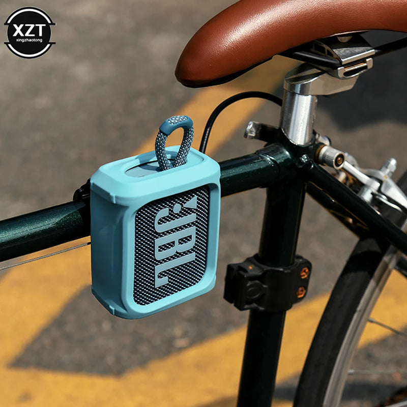 Portable Bicycle Speaker Protection Bracket for JBL GO3 Protect Case Strap Bracket GO 3 Speaker Storage Shell Outdoor Stand